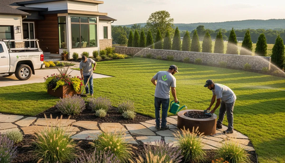 Nashville, TN landscaping team providing professional lawn care and yard maintenance services